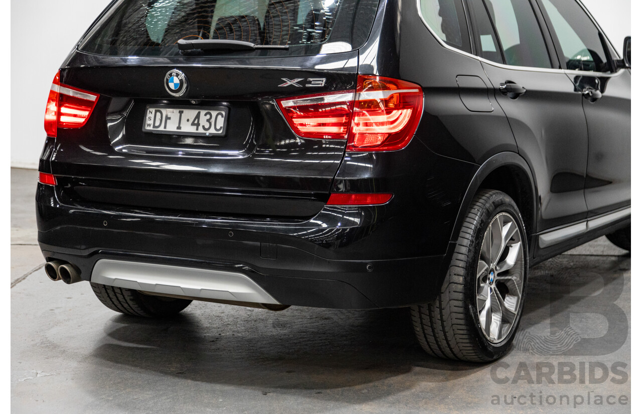 4/2015 BMW X3 Xdrive 30d LCI (AWD) F25 MY15 4d Wagon Black Sapphire Metallic Turbo Diesel 3.0L