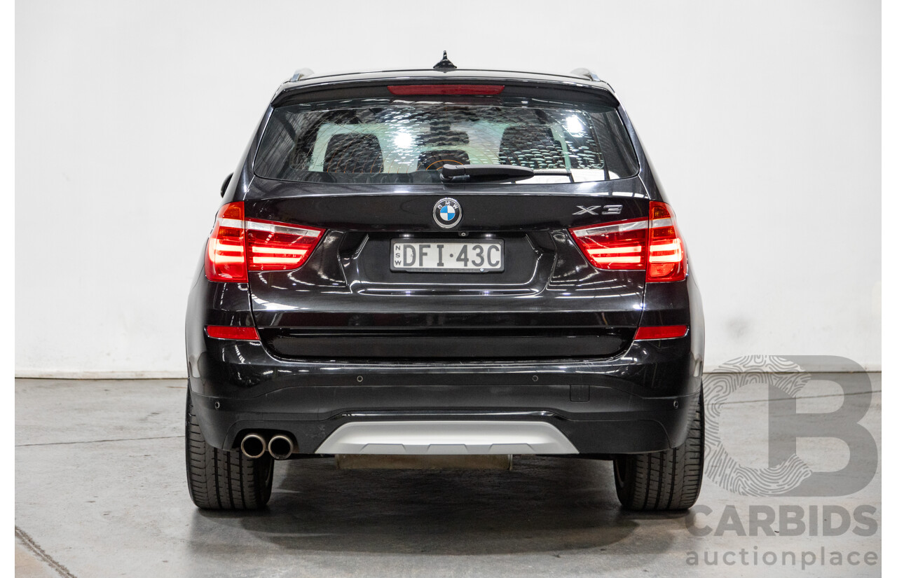 4/2015 BMW X3 Xdrive 30d LCI (AWD) F25 MY15 4d Wagon Black Sapphire Metallic Turbo Diesel 3.0L