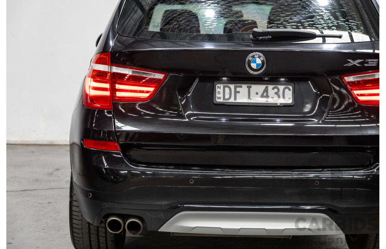 4/2015 BMW X3 Xdrive 30d LCI (AWD) F25 MY15 4d Wagon Black Sapphire Metallic Turbo Diesel 3.0L