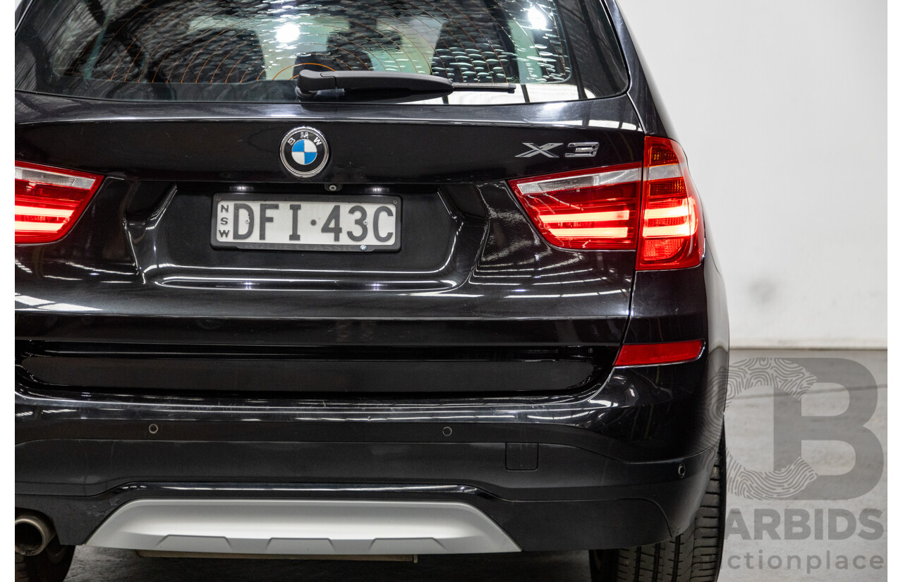 4/2015 BMW X3 Xdrive 30d LCI (AWD) F25 MY15 4d Wagon Black Sapphire Metallic Turbo Diesel 3.0L