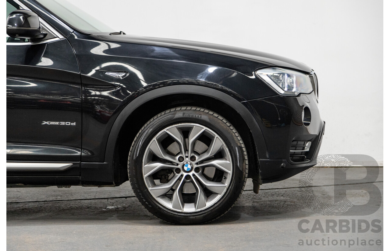 4/2015 BMW X3 Xdrive 30d LCI (AWD) F25 MY15 4d Wagon Black Sapphire Metallic Turbo Diesel 3.0L