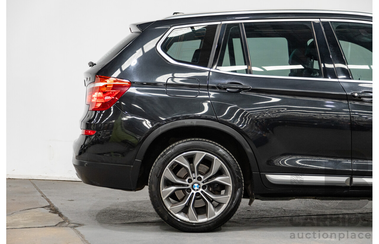 4/2015 BMW X3 Xdrive 30d LCI (AWD) F25 MY15 4d Wagon Black Sapphire Metallic Turbo Diesel 3.0L