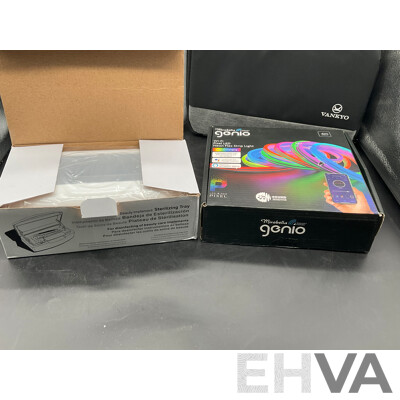 VANKYO Projector, TP Link 5-port Desktop Switch, Nail Kit, Neon Flex Strip Light & Sterilising Tray - Lot of 5