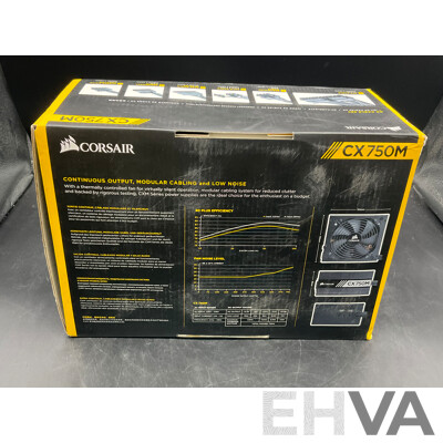Corsair (CX750M) CX-M Series 750 Watt 80 PLUS Bronze Semi Modular ATX