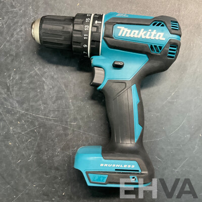 MAKITA DHP485 Brushless Hammer Driver Drill & DFR450X Mobile Autofeed Screwdriver & Assorted of Tools with Carry Bag