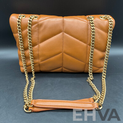 Fashion Camel Brown Shoulder Bag for Women Branded Saint Laurent
