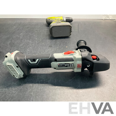 ToolPRO 18V Brushless 180mm Polisher Skin X2, Ryobi Drill, AEG Angle Grinder, FERREX Pro Drill