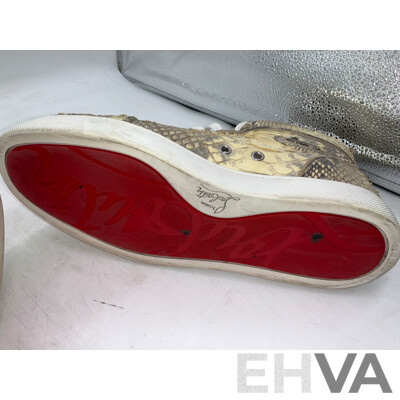 Christian Louboutin Aurelien Flat Python Shoe (Size 42)