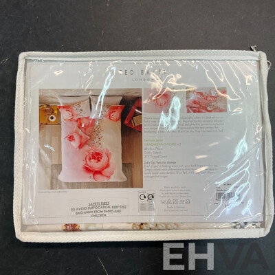 TED BAKER  Highgrove & Blenheim Jewels Quilt Cover ( King Size ) & Assorted of Pillow Case - Lot of 5