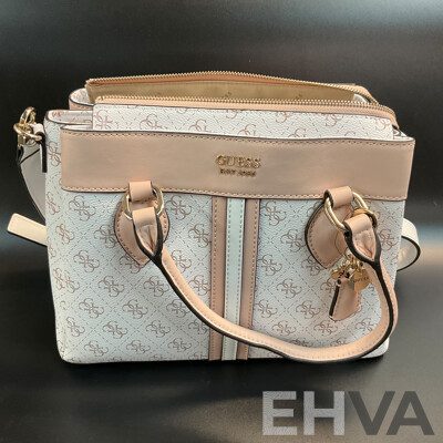GUESS KASINTA Triple Compartment Satchel Bag & Filmore Mini White Crossbody Bag