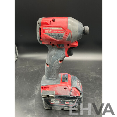 MILWAUKEE Impact Drivers (x2) & Reciprocating Saw Hackzall W/ Batteries