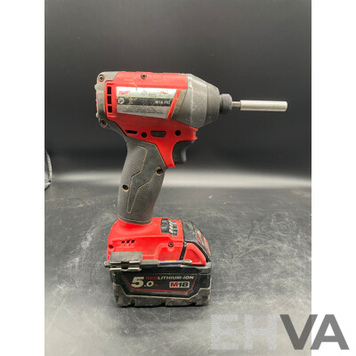 MILWAUKEE Impact Drivers (x2) & Reciprocating Saw Hackzall W/ Batteries