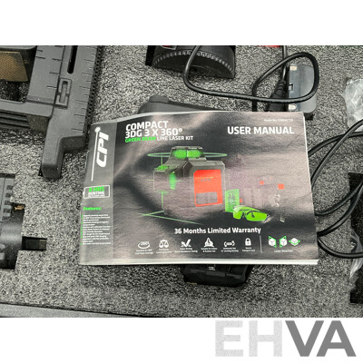 CPI Compact 3DG 3 X 360-Degrees Green Beam Laser Kit - ORP $399.00