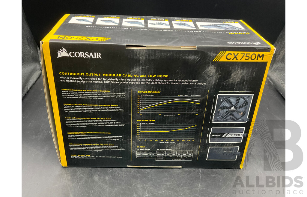 Corsair (CX750M) CX-M Series 750 Watt 80 PLUS Bronze Semi Modular ATX