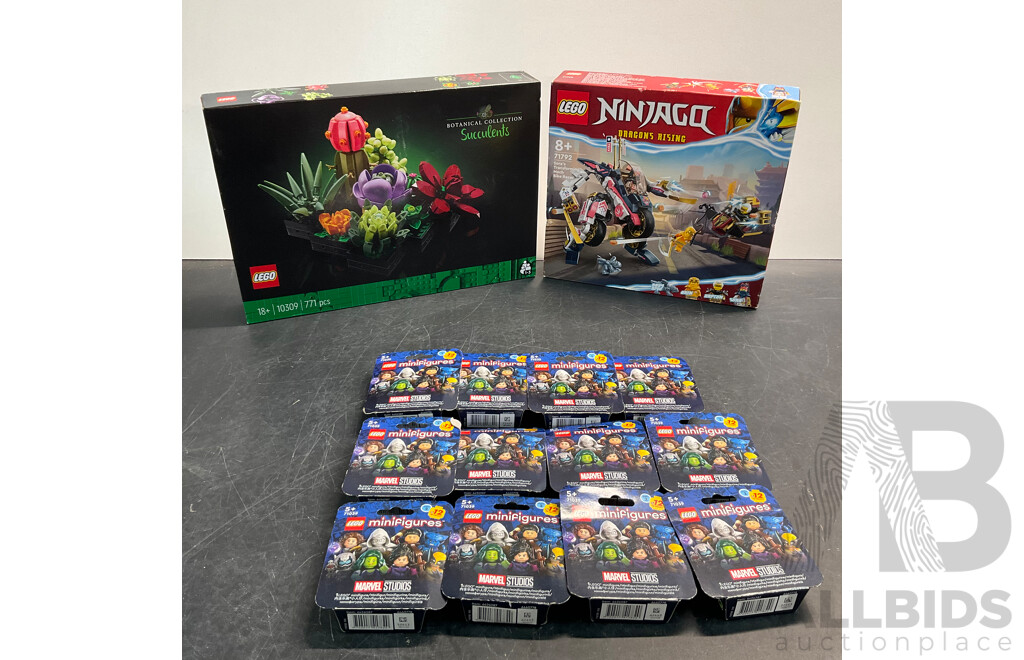 LEGO 10309 Botanical Collection Succulents & 71792  Sora's Transforming Mech Bike Racer & 12x Mini Figures