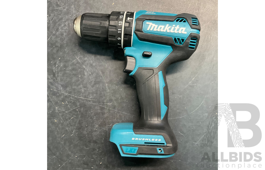 MAKITA DHP485 Brushless Hammer Driver Drill & DFR450X Mobile Autofeed Screwdriver & Assorted of Tools with Carry Bag