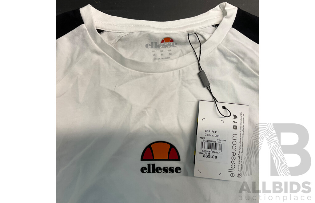 LACOSTE POLO Shirt & RUSSELL ATHLETIC, ELLESSE T-shirt /Shorts - Size M/XL/XXL - Lot of 7