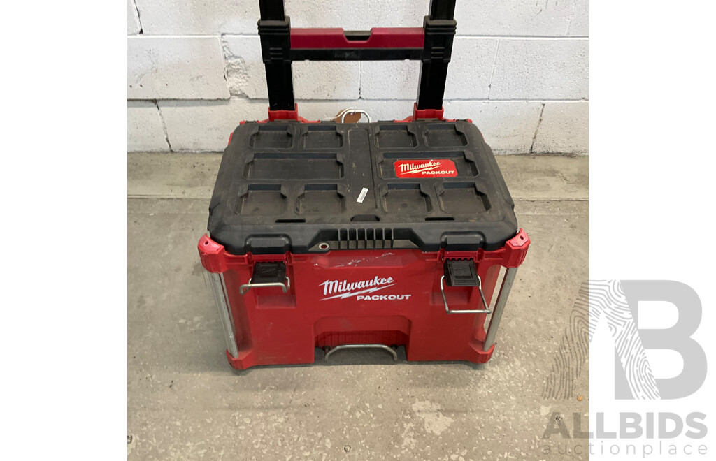 MILWAUKEE Packout Rolling Tool Box & Carry Bag with Assorted of Hand Tools