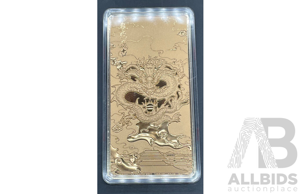 China Coin 10mg 99.9% Gold Plated Bar