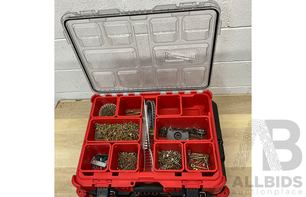 MILWAUKEE Packout Tool Box  with Assorted of Hand Tools and Screws