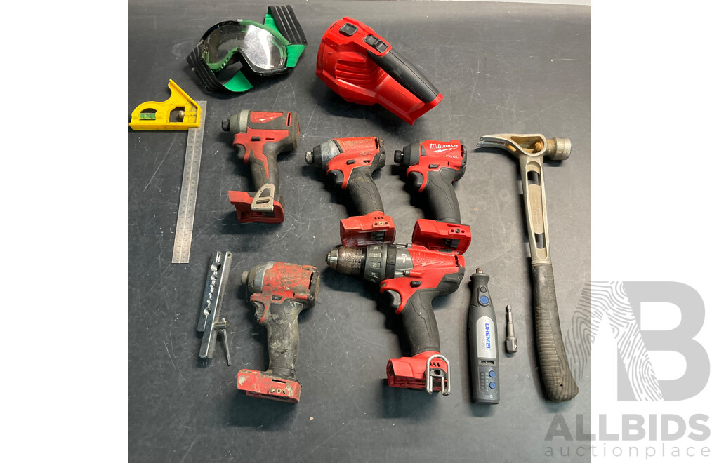 MILWAUKEE , OZITO Tools & Assorted of  Hand Tools  - Skin Only