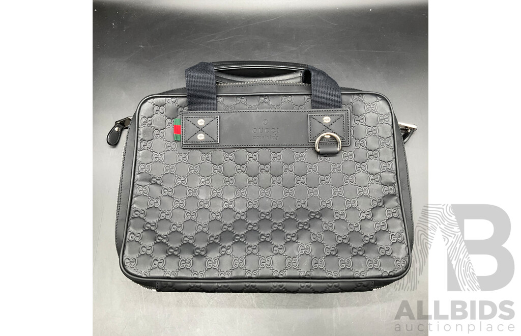 Unisex Black Laptop Case Branded Gucci