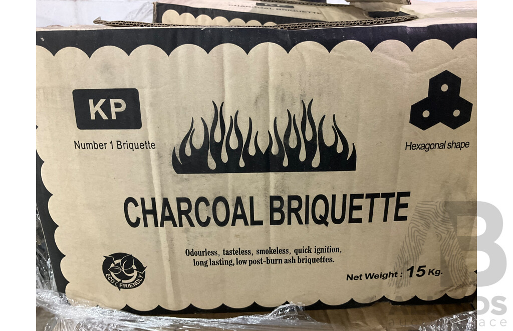 KP Charcoal Briquette 15KG - Lot of 4