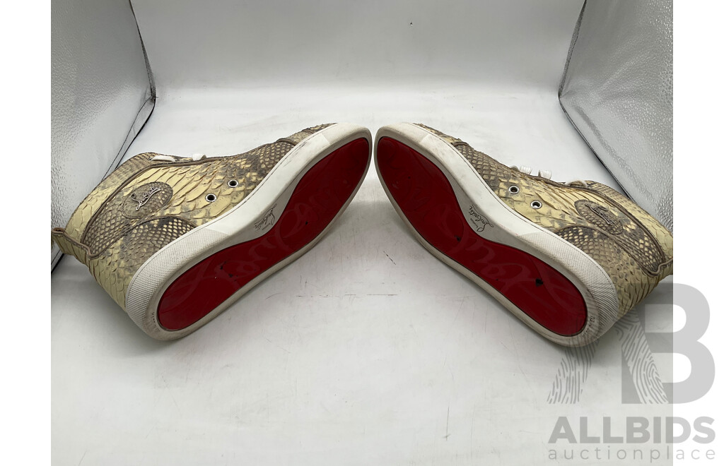 Christian Louboutin Aurelien Flat Python Shoe (Size 42)