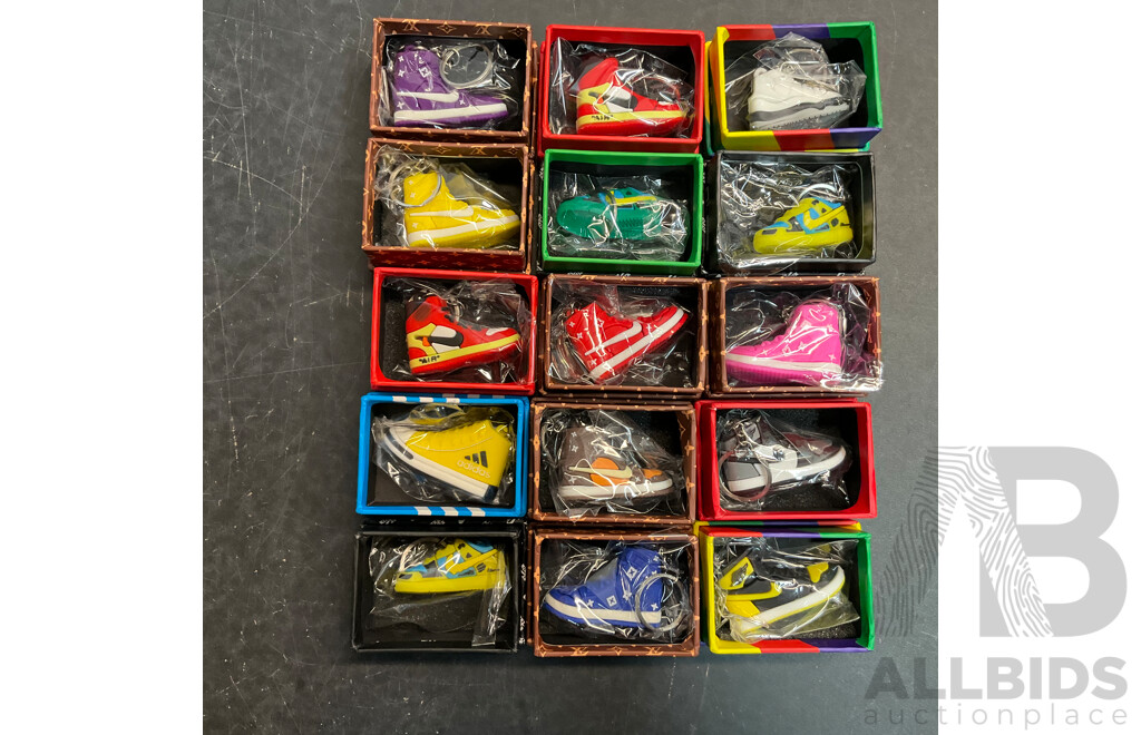 Mini Sneaker Keyrings - Lot of 27