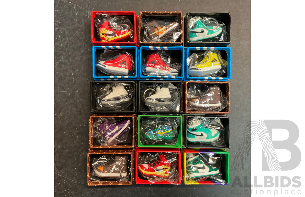 Mini Sneaker Keyrings - Lot of 27