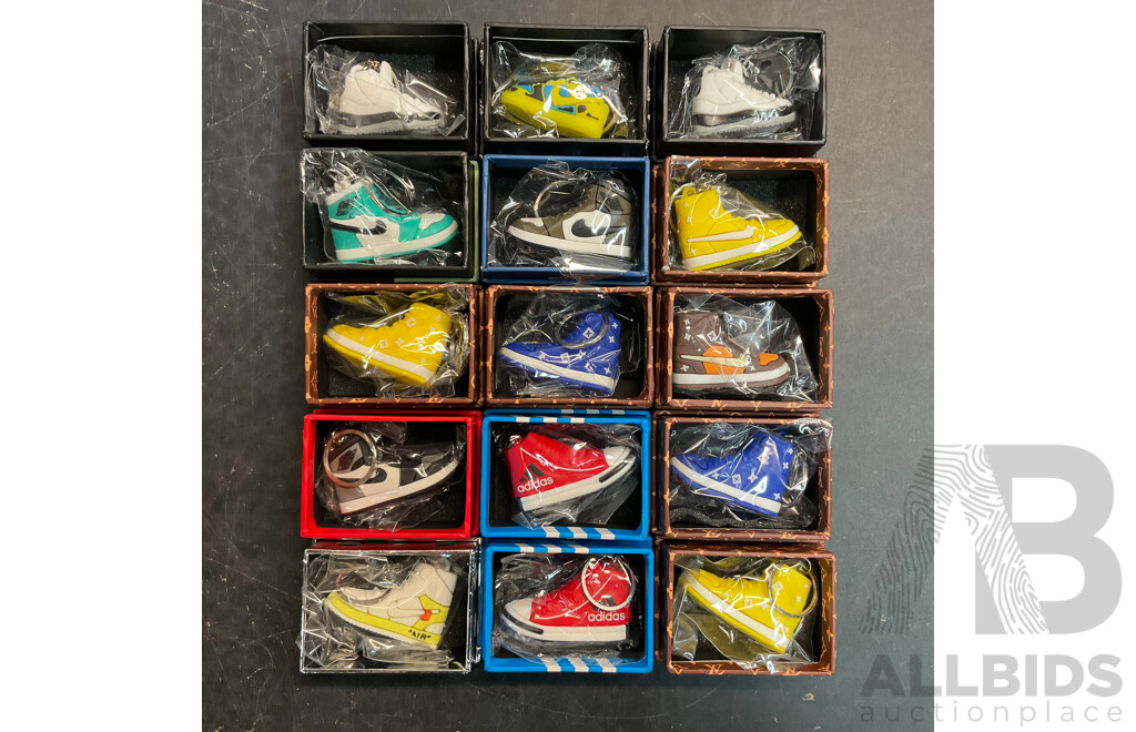 Mini Sneaker Keyrings - Lot of 29