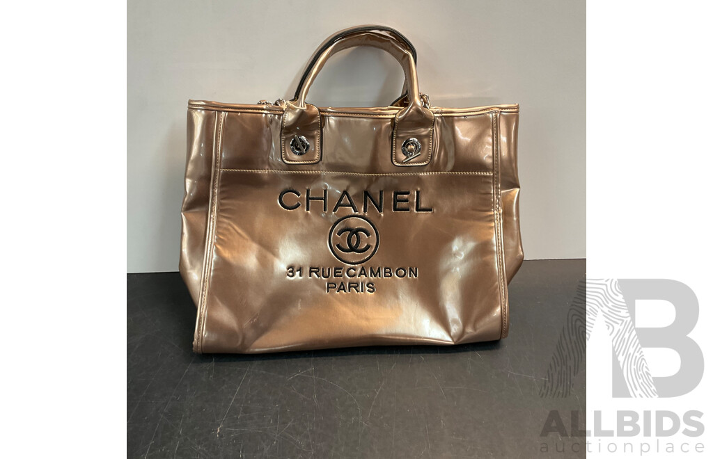 Women's Fashion Tote Bag - Colour Gold