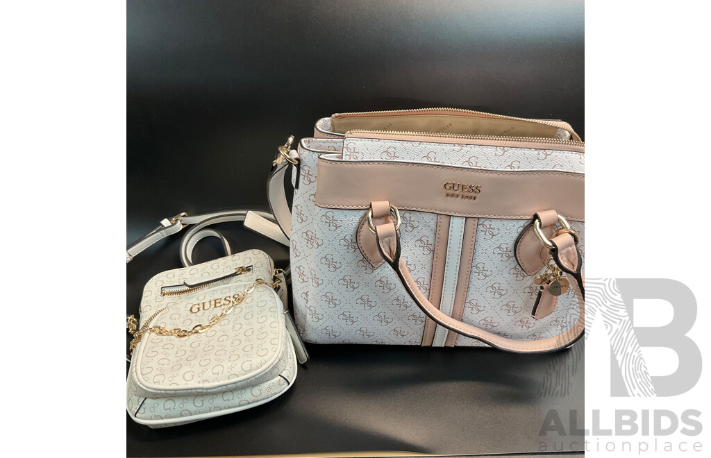 GUESS KASINTA Triple Compartment Satchel Bag & Filmore Mini White Crossbody Bag