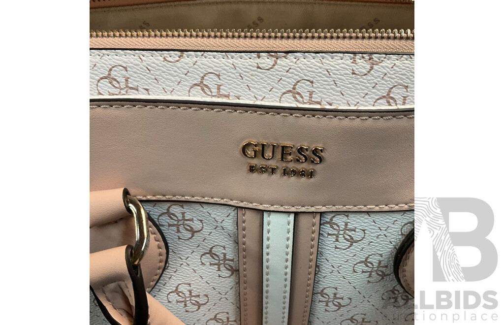 GUESS KASINTA Triple Compartment Satchel Bag & Filmore Mini White Crossbody Bag