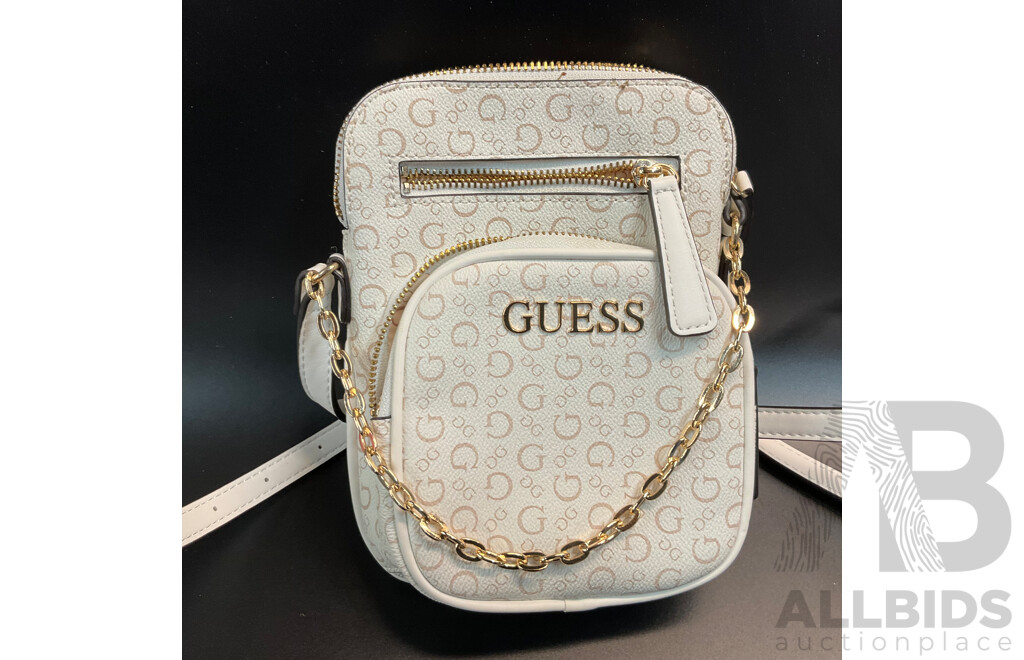 GUESS KASINTA Triple Compartment Satchel Bag & Filmore Mini White Crossbody Bag