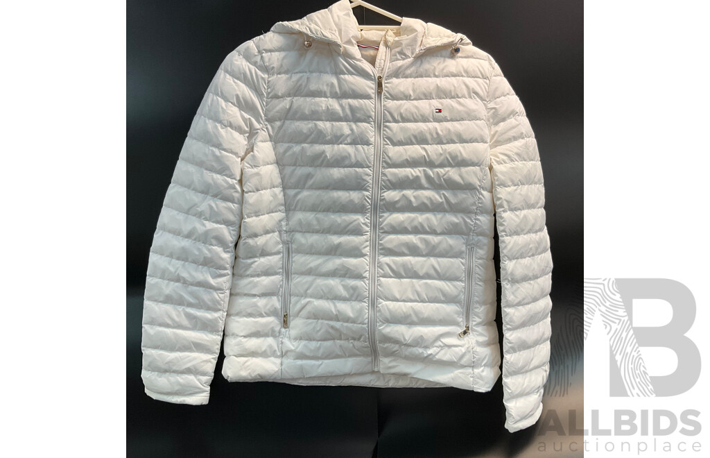 TOMMY HILFIGER Size M Hooded Down Jacket White - ORP$329.00