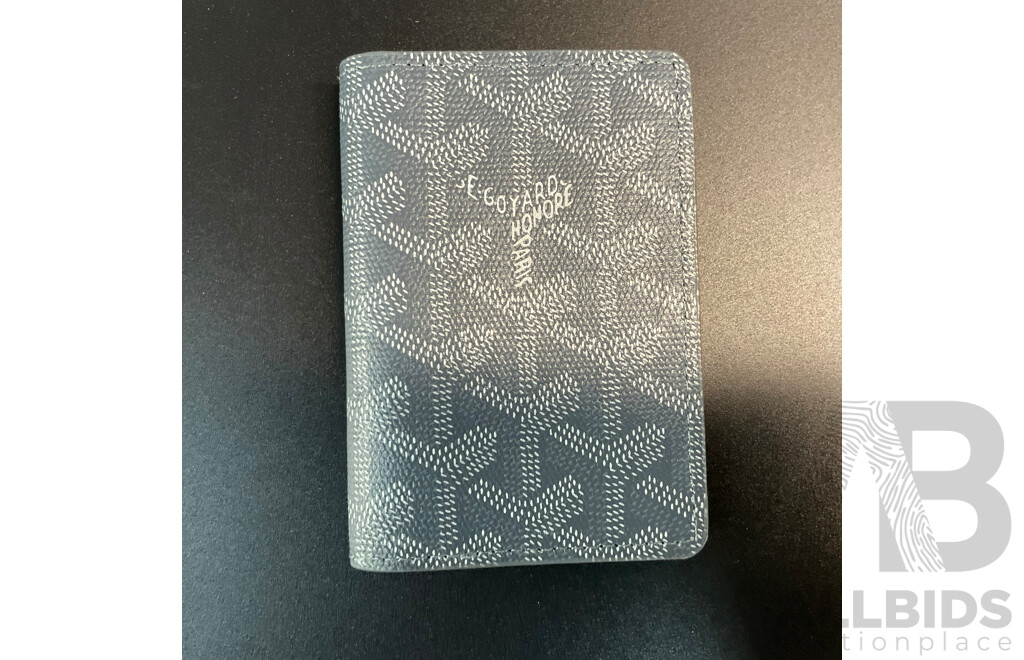 Grey Card Wallet Branded Goyard