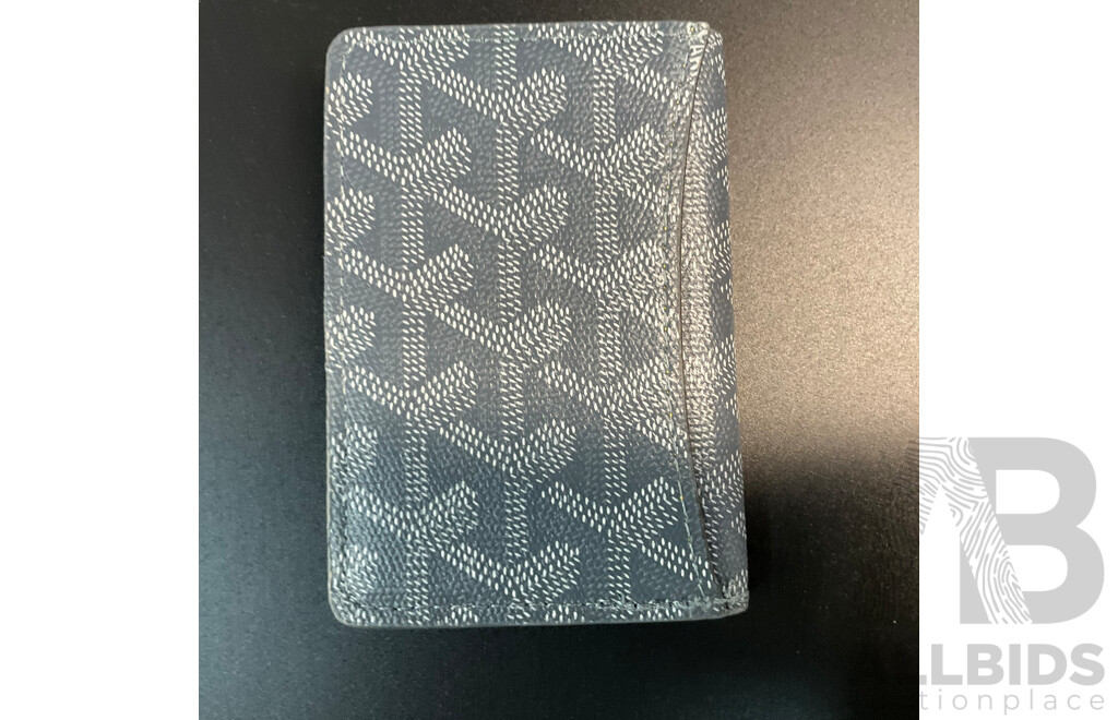 Grey Card Wallet Branded Goyard