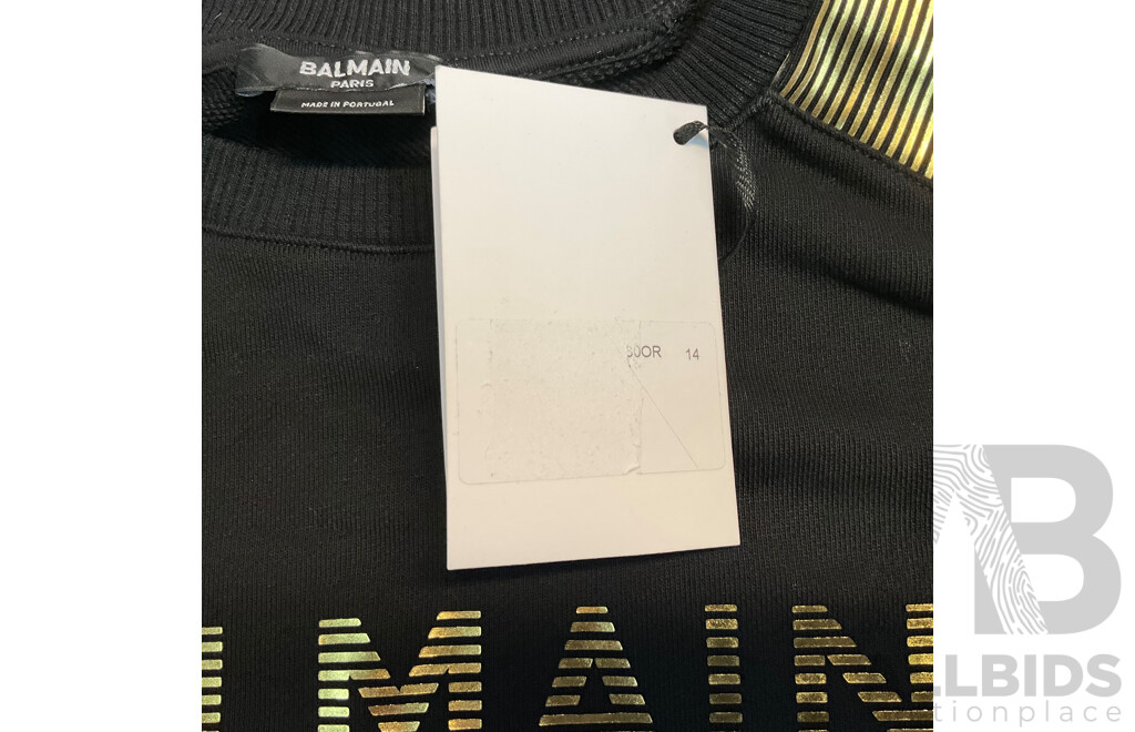 BALMAIN Kids Sweatshirt - Black - Size 14