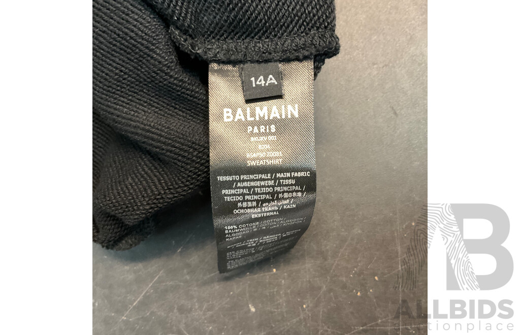 BALMAIN Kids Sweatshirt - Black - Size 14