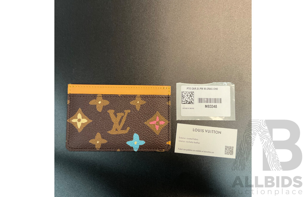 Brown Card Holder Branded Louis Vuitton