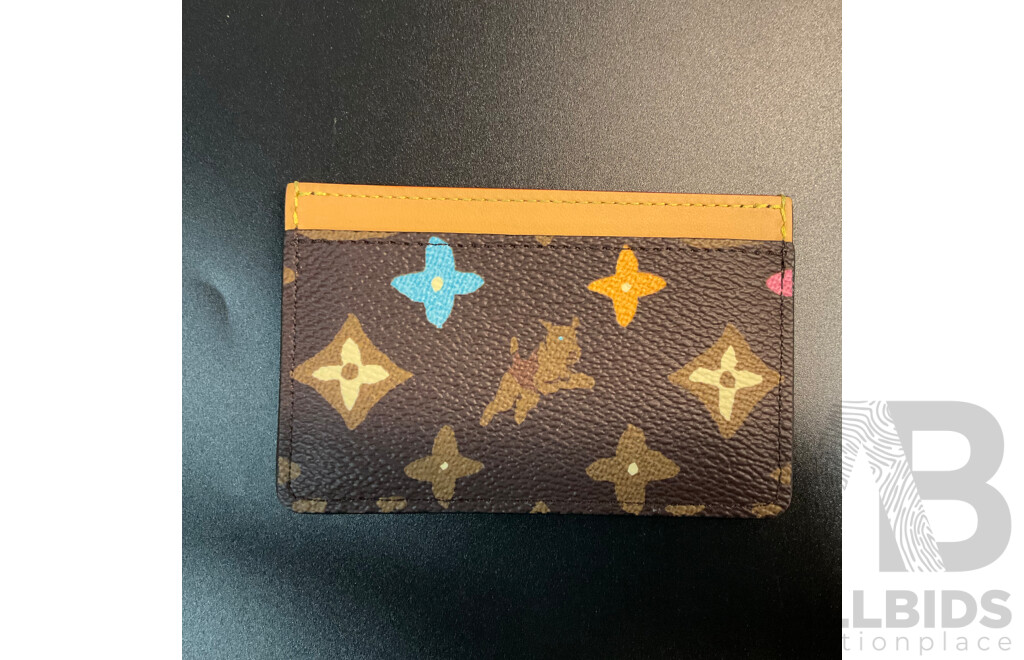 Brown Card Holder Branded Louis Vuitton