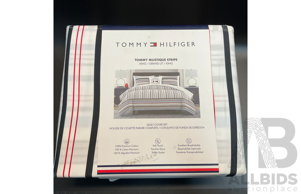 TOMMY HILFIGER King Quilt Cover Set - ORP$399.00