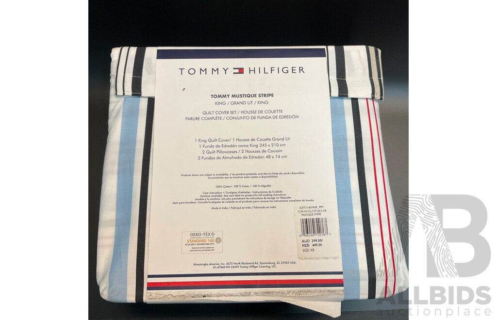 TOMMY HILFIGER King Quilt Cover Set - ORP$399.00