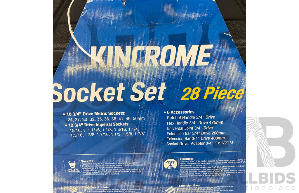 KINCROME Socket Set 28pce