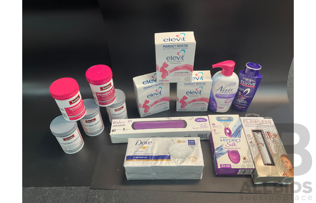 Swisse, Elevit Vitamins and Assorted Personal Care Products