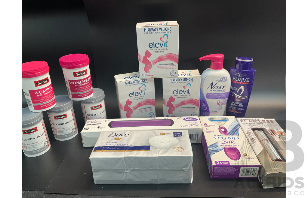 Swisse, Elevit Vitamins and Assorted Personal Care Products