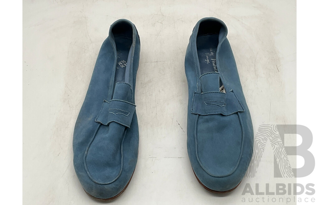 Andrea Ventura Suede Loafer Tasca Light Blue Shoes  (Size 42) - ORP $690.00