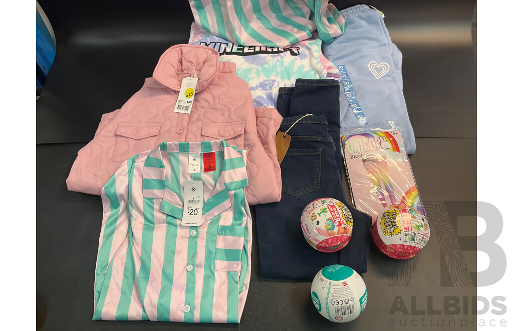 Girls Clothing Size 7-10 and Toys