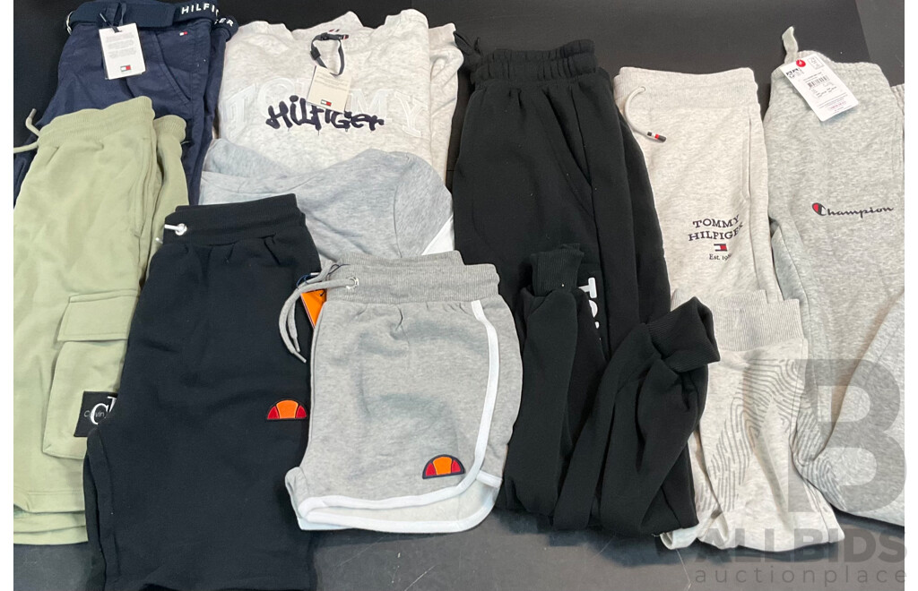 TOMMY HILFIGER, CHAMPION, ELLESSE Assorted of KIds Clothing - Year 12/13/14 - Lot of 9